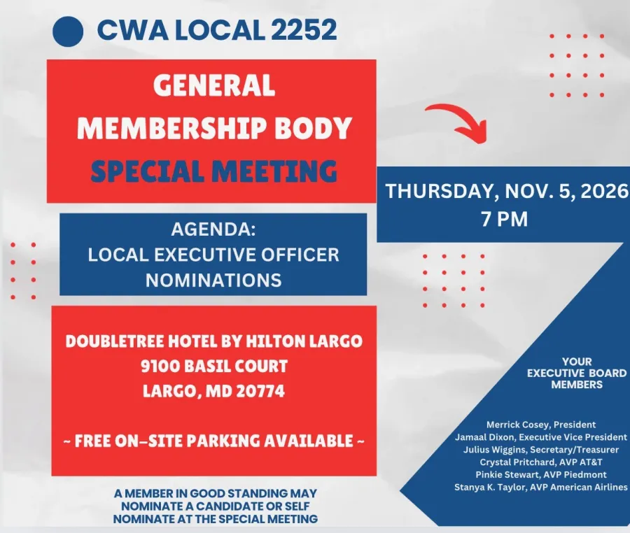 General Body Membership special meeting